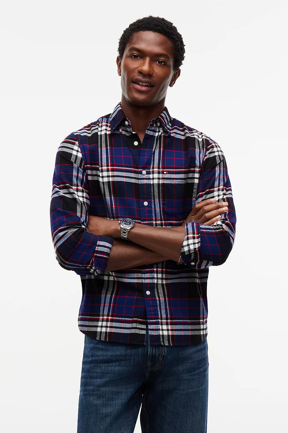 Tommy Hilfiger Overhemd  Flannel Tart Navy