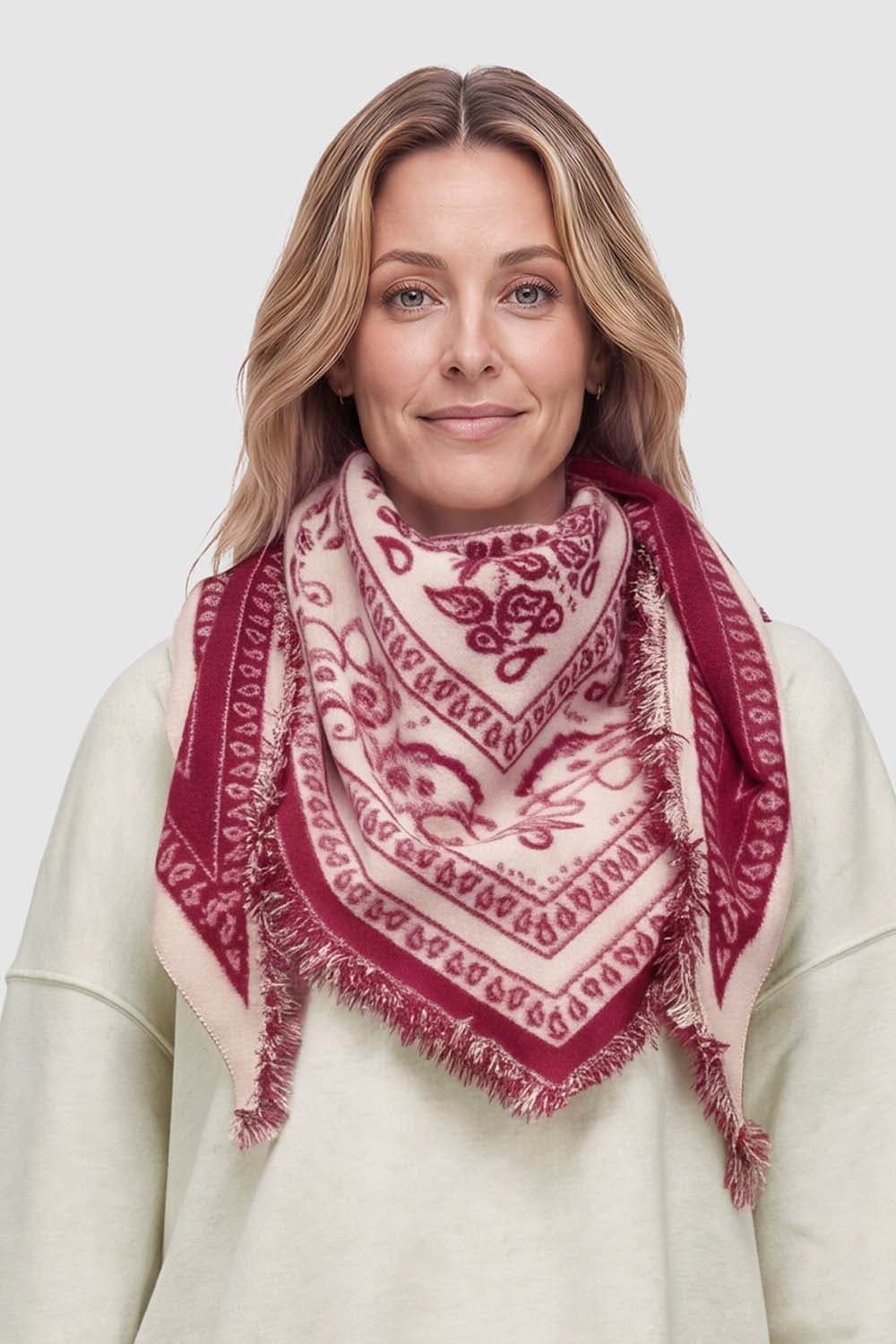 Zo Sjaal Bordeaux Rood