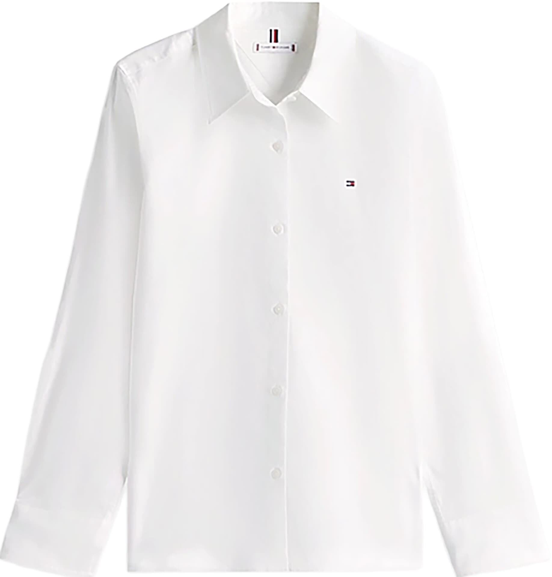 Tommy Hilfiger Overhemd cotton stretch regular Wit