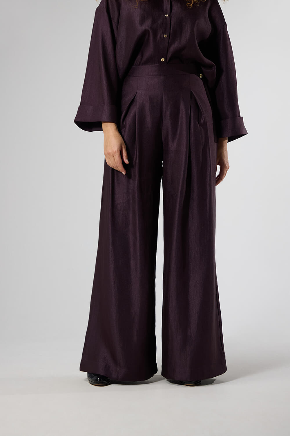 Label Dot Broek Rindee Bordeaux Rood