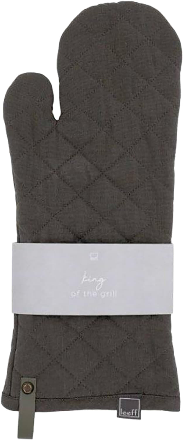 Leeff Oven Glove Olivia Grey - King of the Grill Antraciet