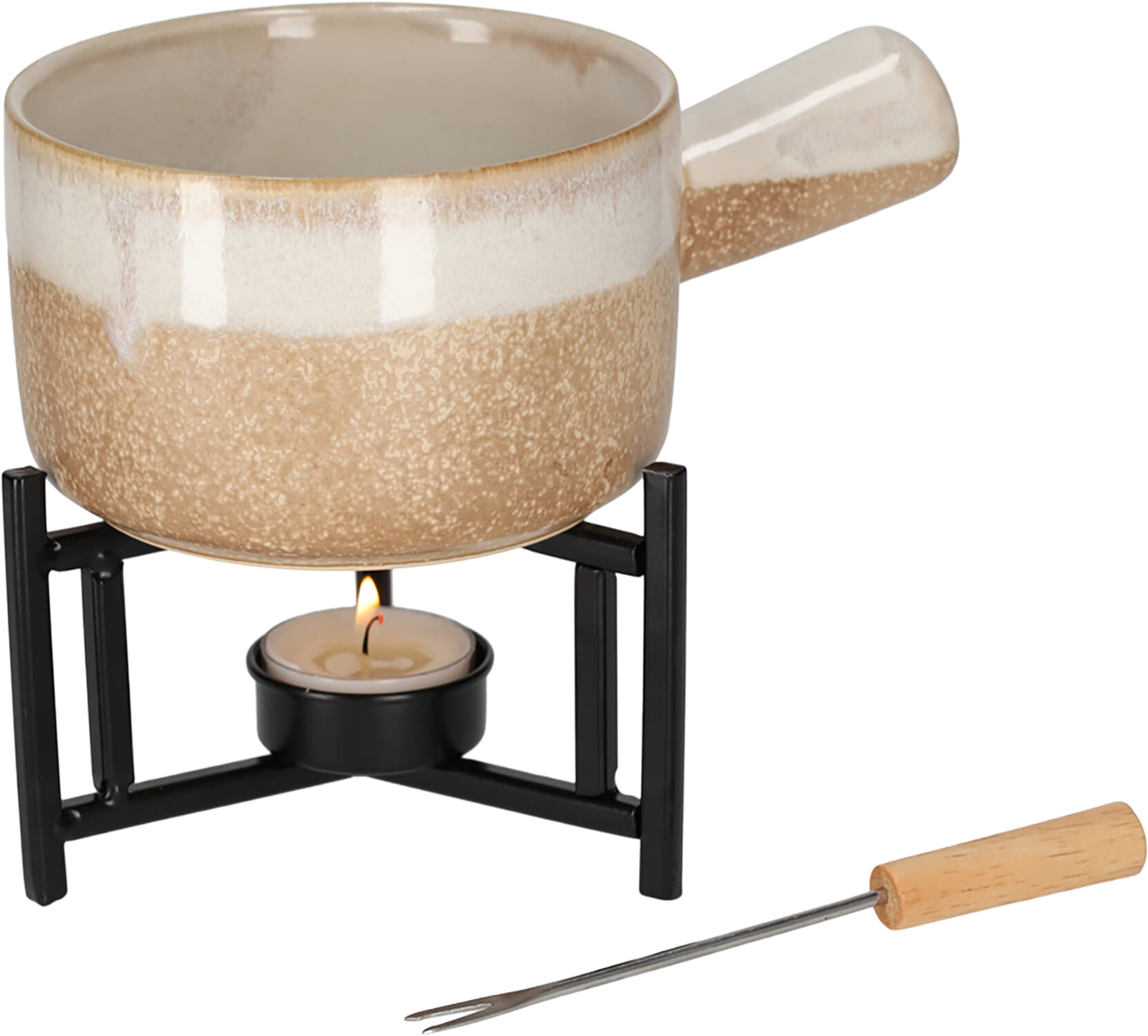 Jens Living Fondue Set Taupe Taupe