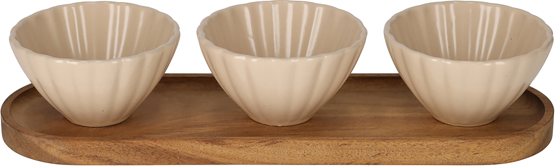 Jens Living Serveerset met Schelp Schaaltjes Beige Beige
