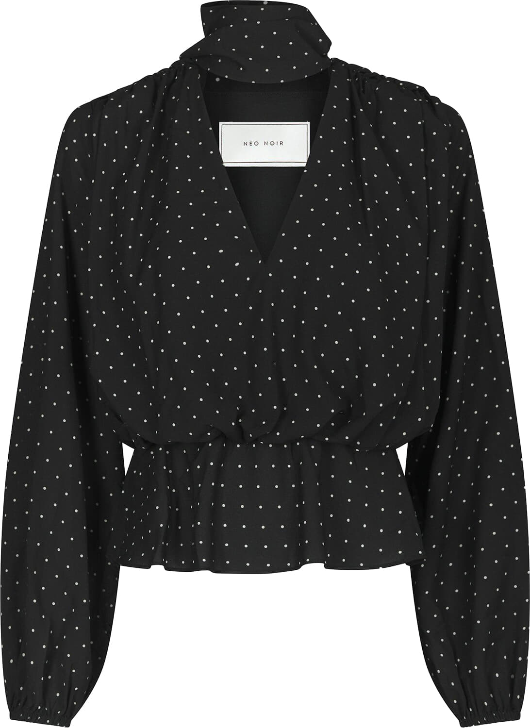 Neo Noir Blouse Ettalie Dot  Zwart