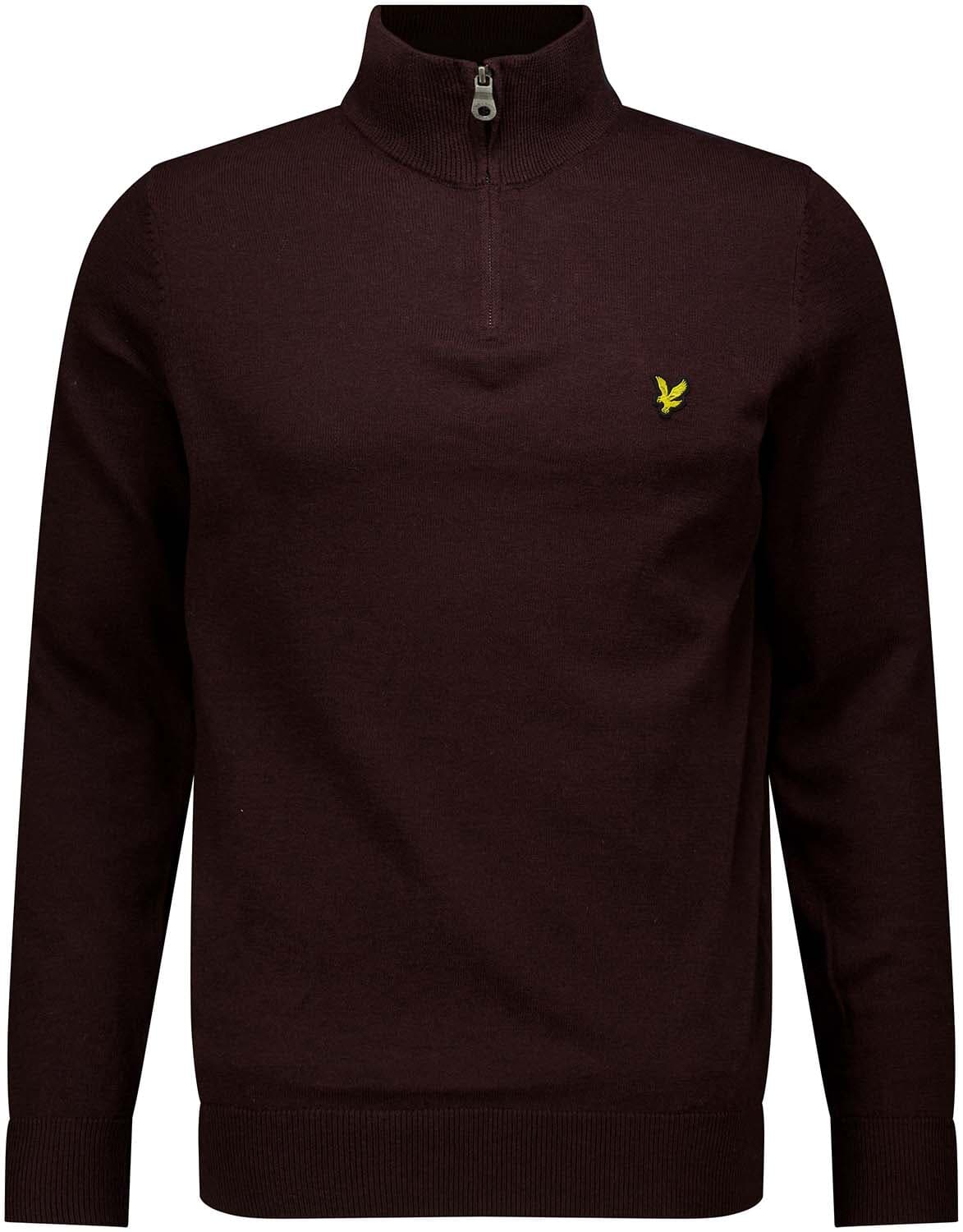Lyle & Scott Half-zip Trui Eagle Bruin