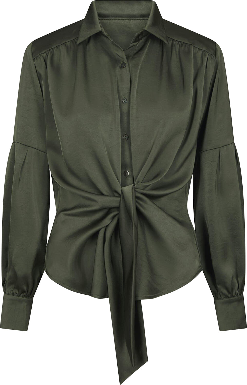 Neo Noir Blouse Naja Satin Groen