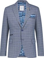 blazer check Blauw