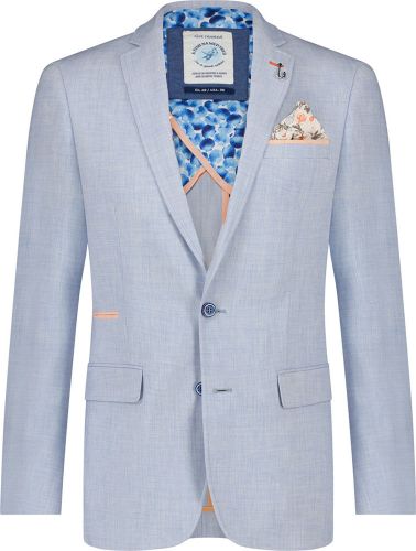 A Fish Named Fred blazer linen look Blauw