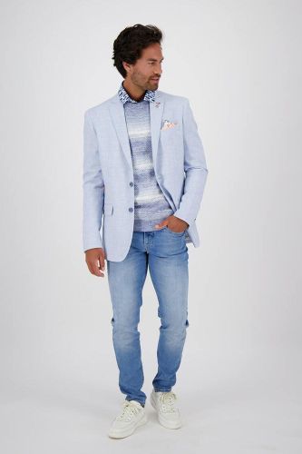 A Fish Named Fred blazer linen look Blauw