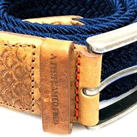 braided belt Blauw