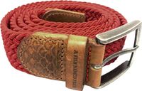 braided belt Rood