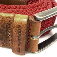 braided belt Rood