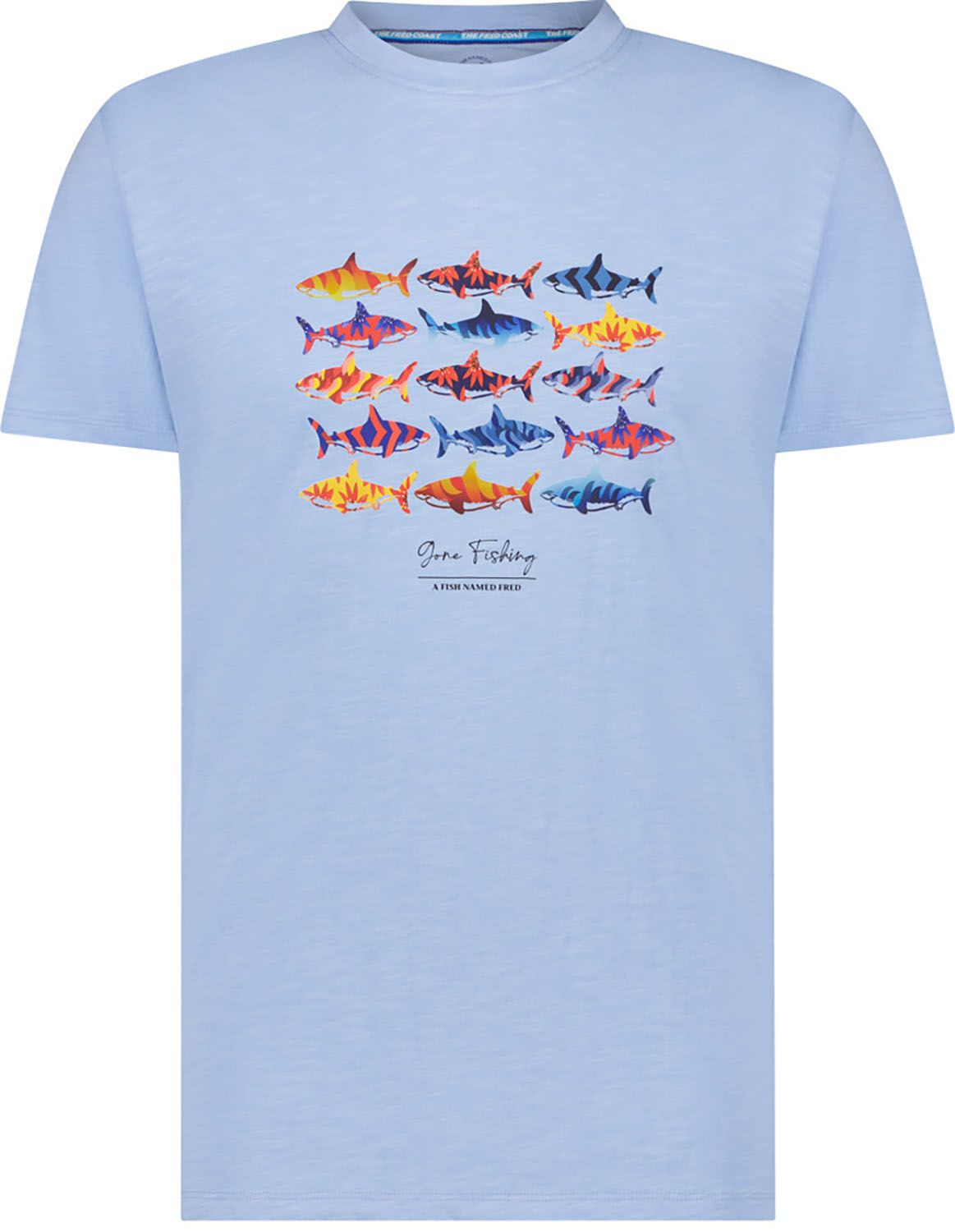 A Fish Named Fred T-shirt Shark Blauw