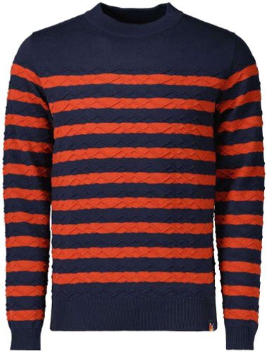 A Fish Named Fred Striped mountain knit navy / red Rood