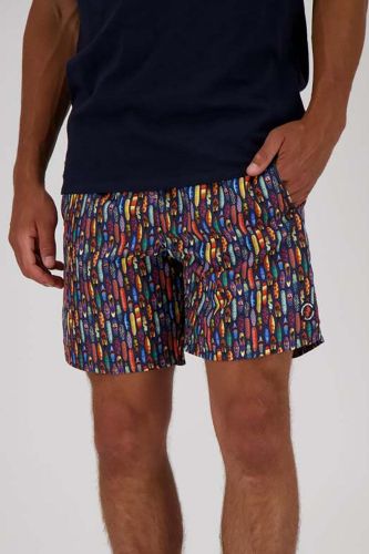 A Fish Named Fred swimshort surfboard Blauw