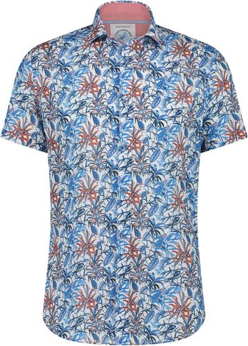 A Fish Named Fred shirt ss leafs Blauw