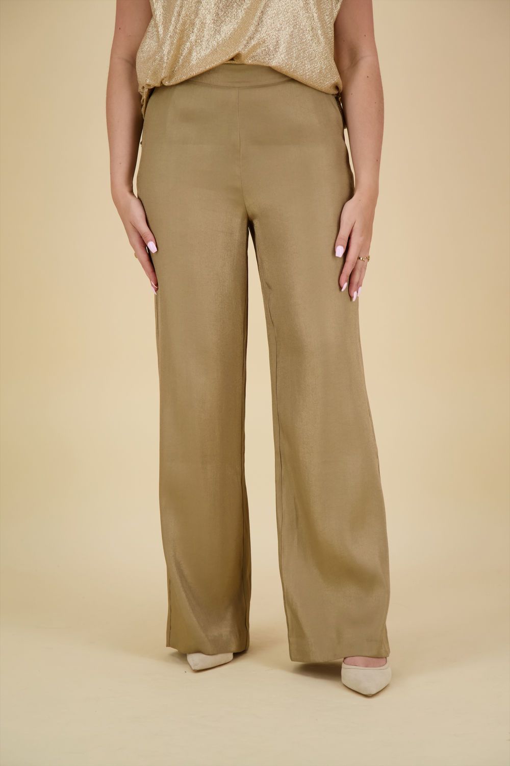 Aaiko Pantalon Searle Shimmery Groen