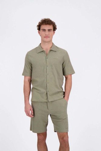 Airforce woven short sleeve shirt Groen
