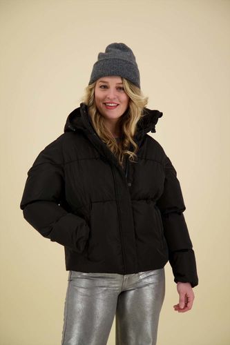 Airforce Pufferjack Maja Hooded Zwart