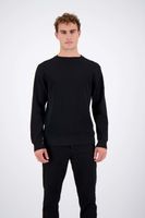 Sweater Wafel Crewneck Zwart