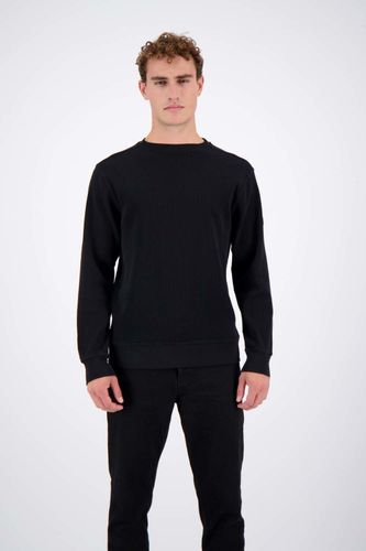 Airforce Sweater Wafel Crewneck Zwart