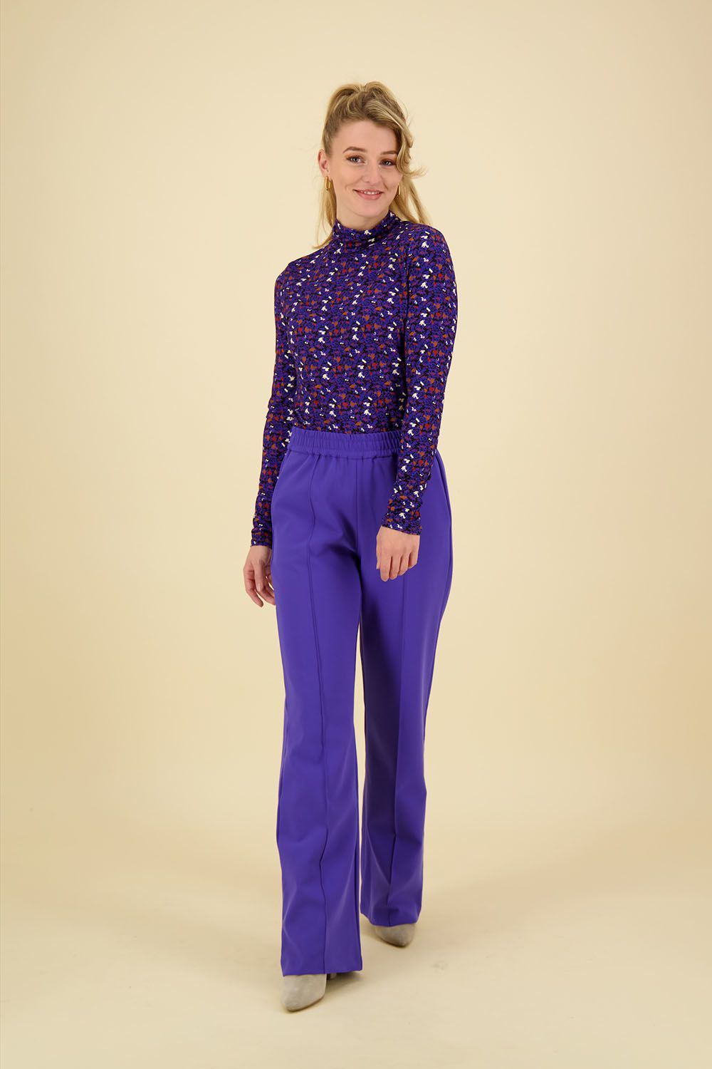 Anna Blue Broek Flui Blauw