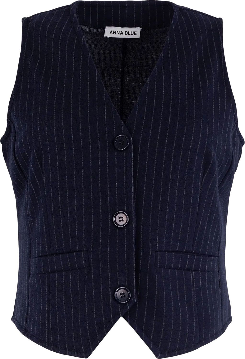 Anna Blue Gilet Vesty Donkerblauw