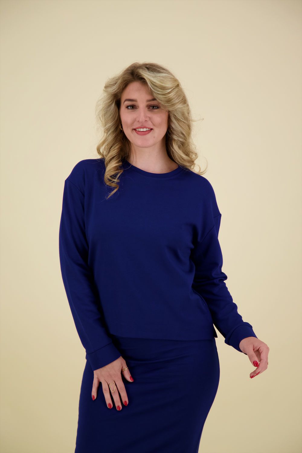 Anna Blue Sweater Styx Blauw