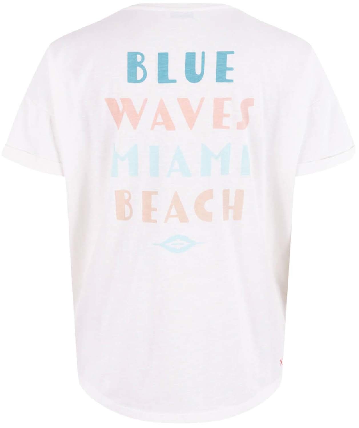 Anna Blue T-shirt Miami Gebroken Wit 