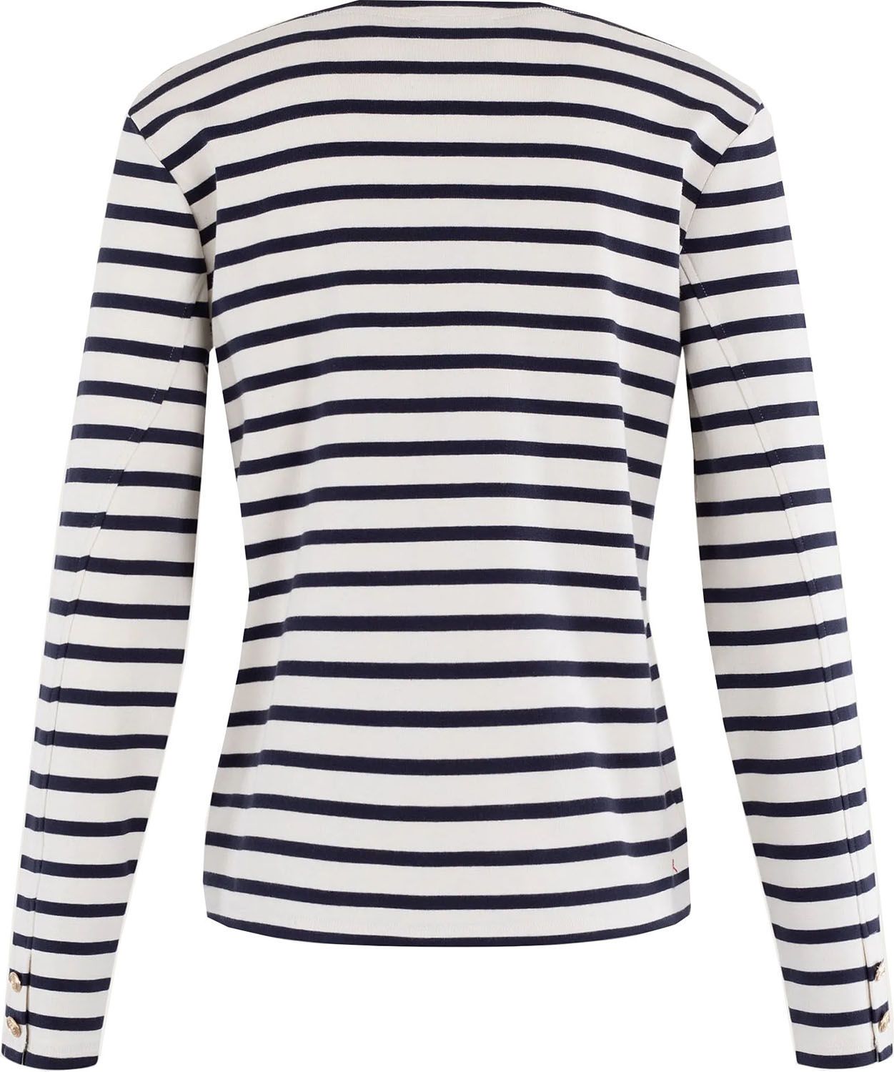 Anna Blue Top Striped Blauw