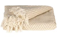 Plaid, Henri-Beige/Natur, 130x180 cm Beige