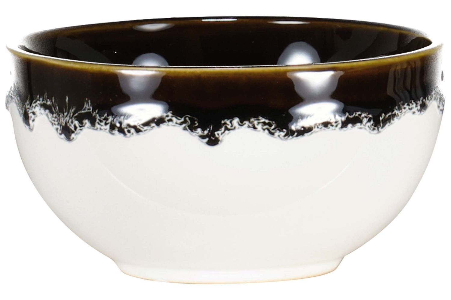 Bowl, white/black, 7xø13 cm Zwart