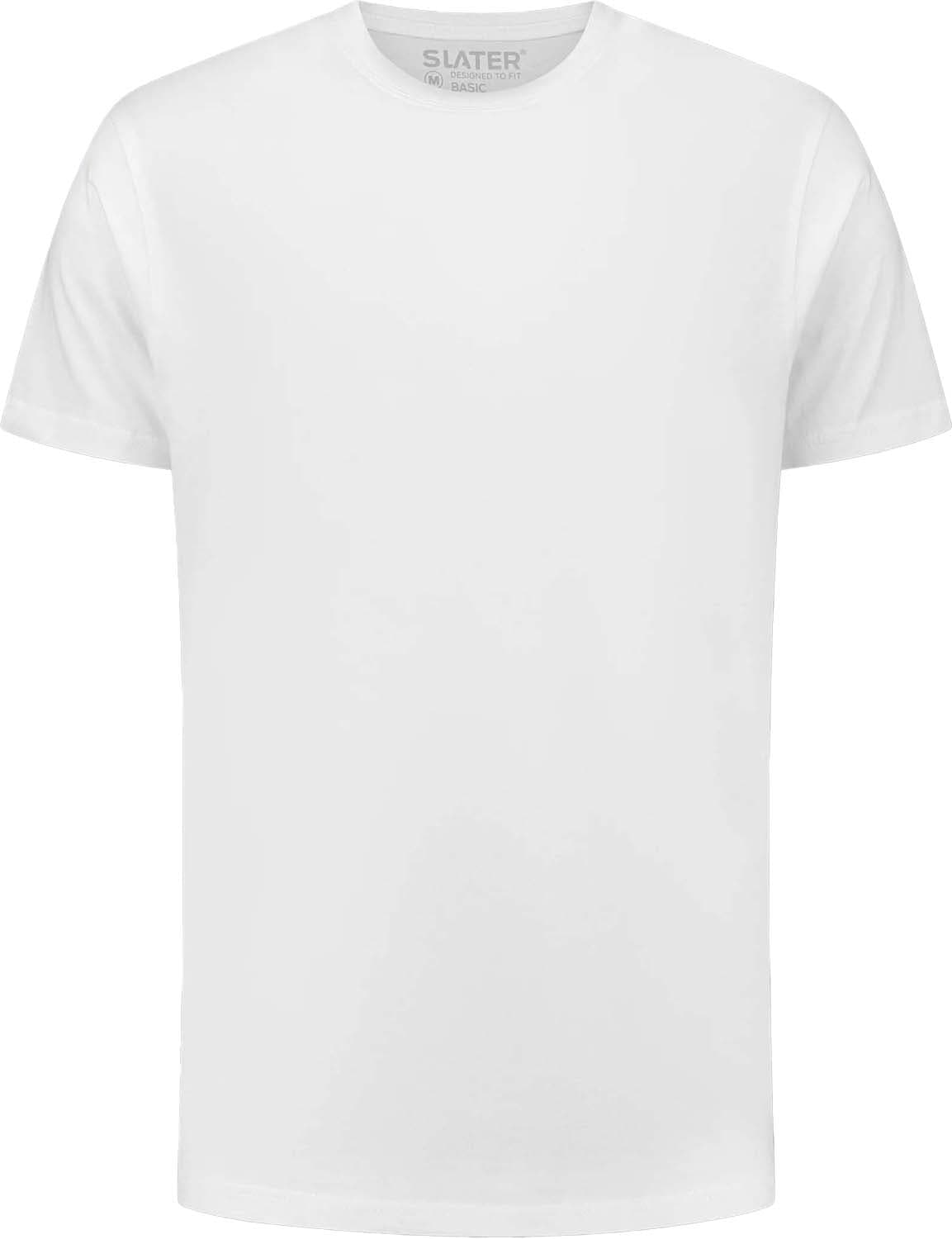 Slater T-shirt Basic 2-Pack Wit Slater T-shirt Basic 2-Pack Wit