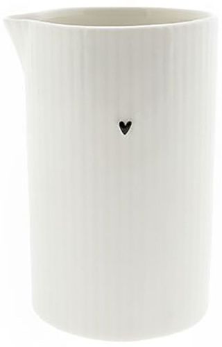 Bastion Collections Milk Jug White with Relief Wit