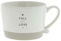 Cup White/Full of love 10x8x7cm Wit