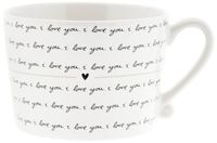 Cup White/i love you10x8x7cm Wit