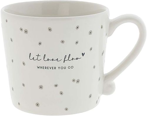 Bastion Collections Mug White/Let love flow Wit