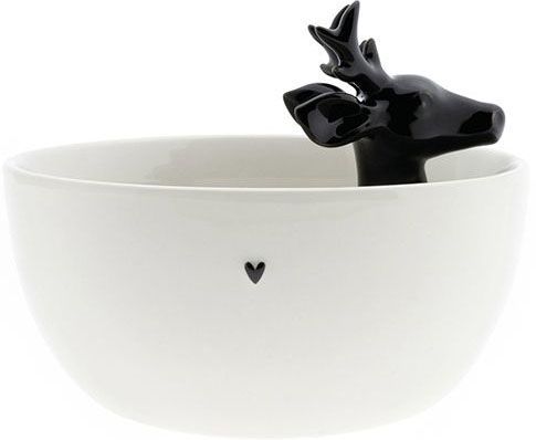 Bastion Collections Bowl with Black Deer Zwart