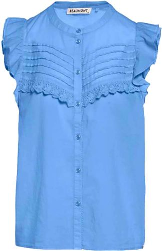 Beaumont Blouse voile sleevless Blauw