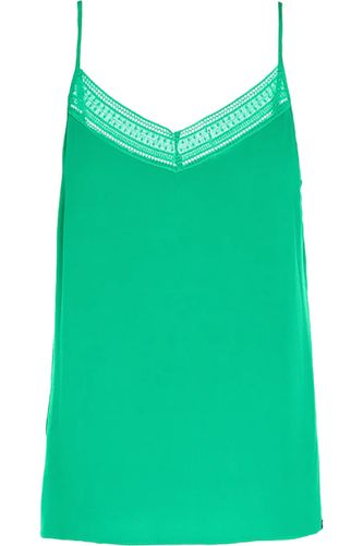 Beaumont SARAH Singlet crepe with lace Groen
