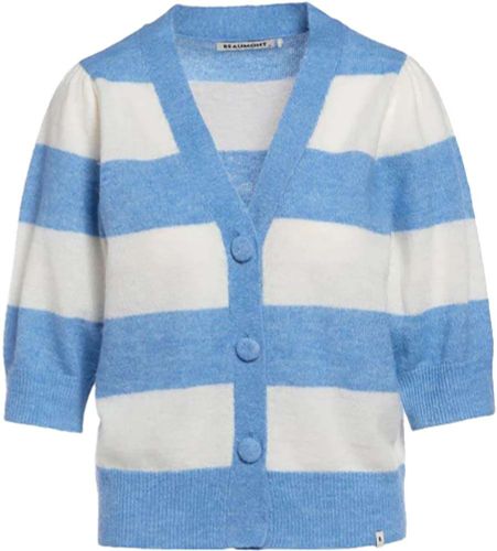 Beaumont Cardigan alpica knit stripe Blauw