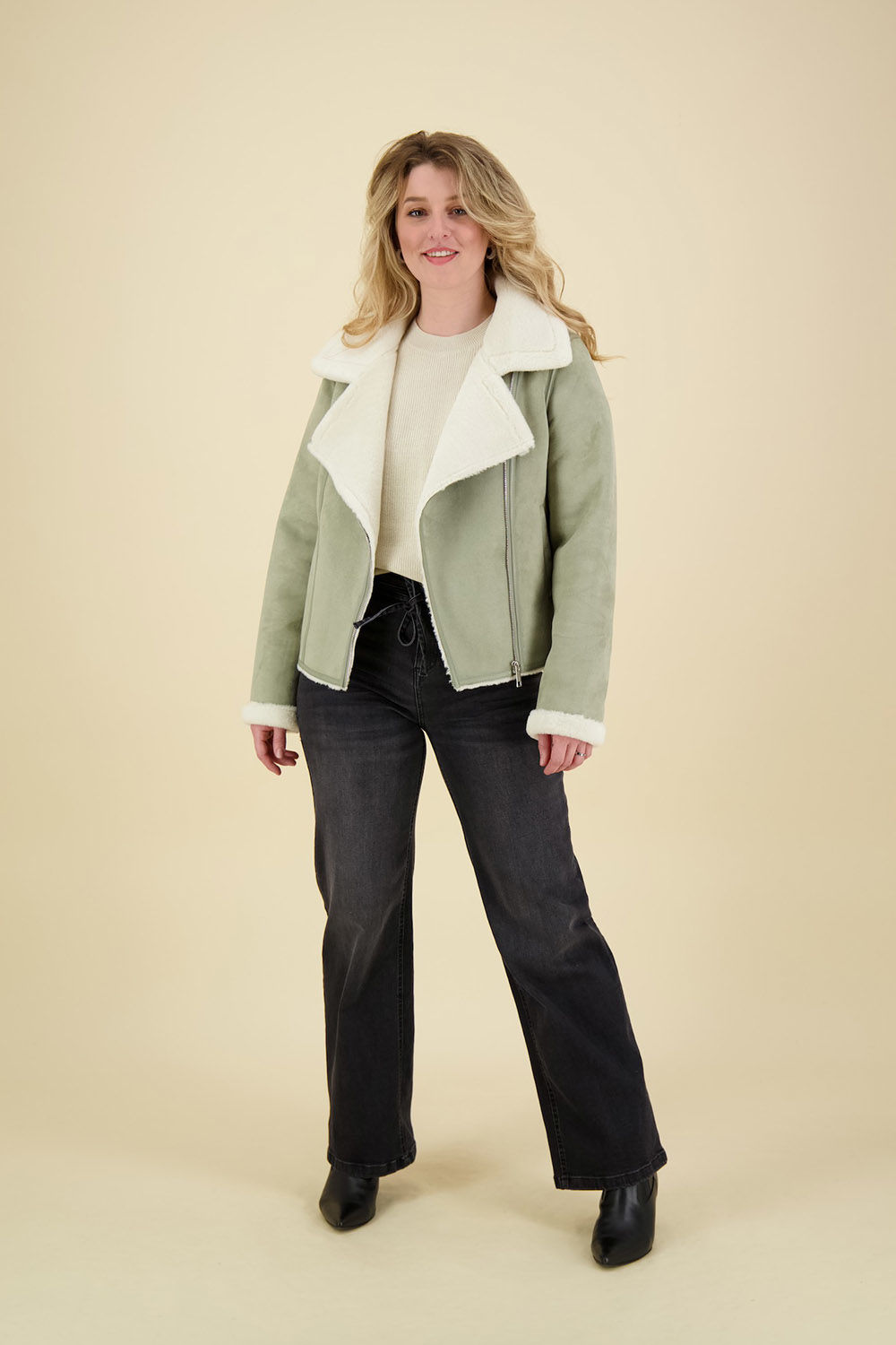 Rino & Pelle Biker Jack Juno Groen Rino & Pelle Biker Jack Juno Groen