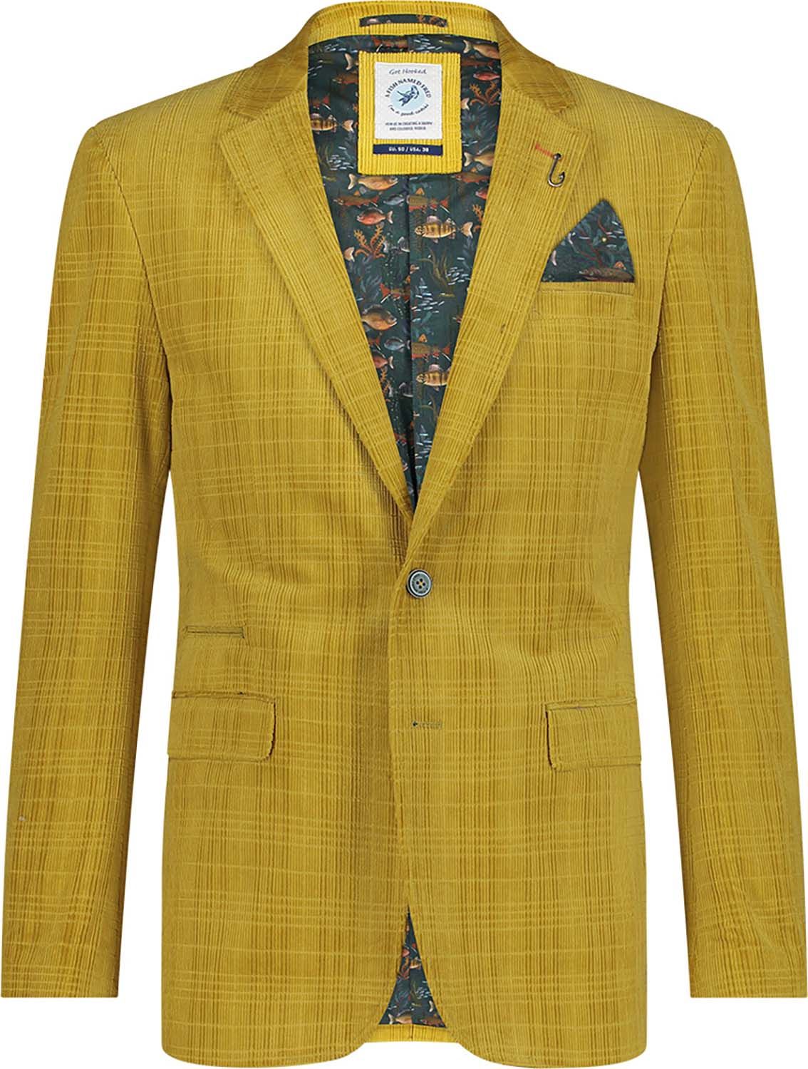 A Fish Named Fred Blazer Corduroy Geel A Fish Named Fred Blazer Corduroy Geel