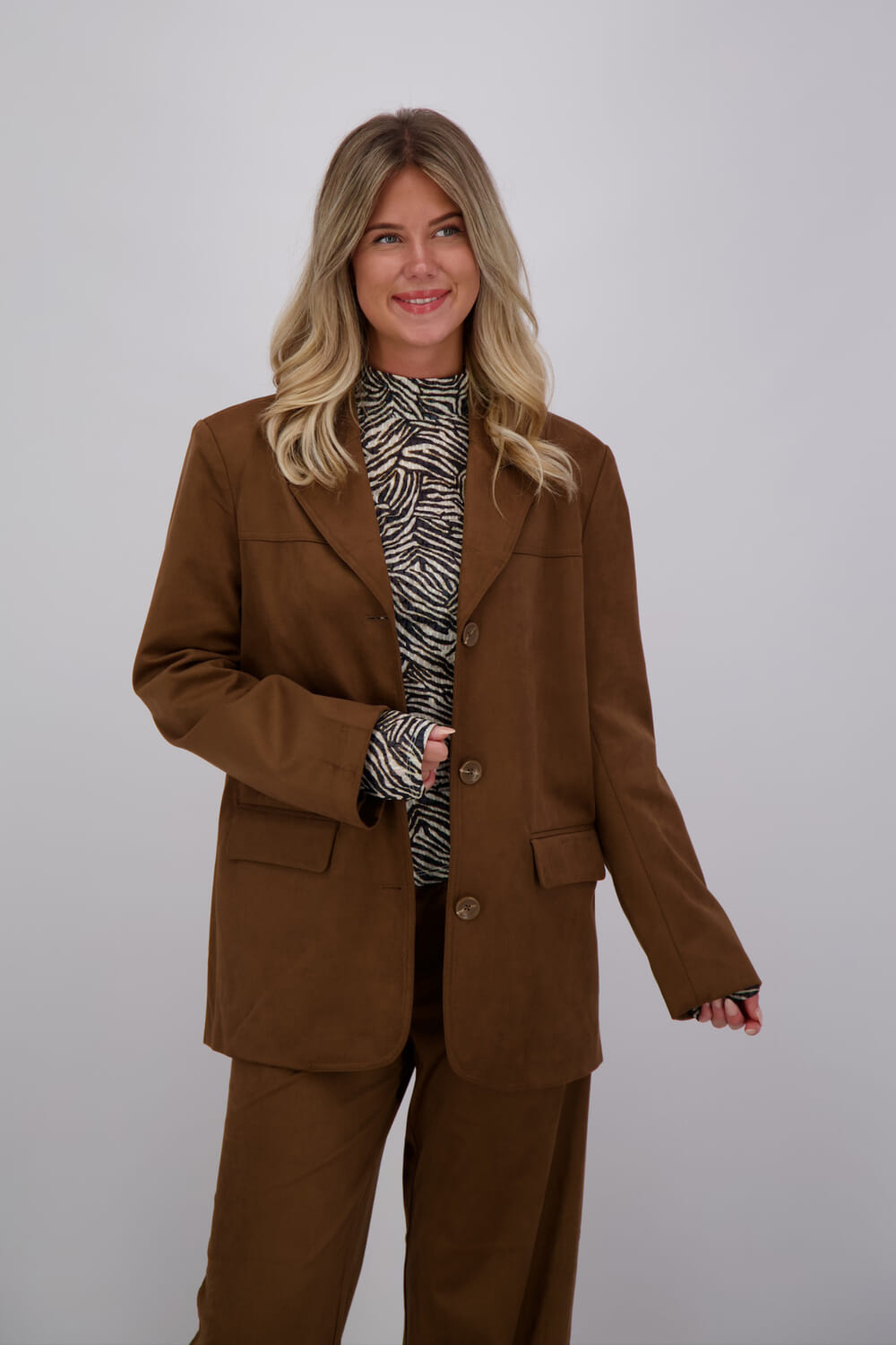 Object Blazer Fenja Bruin Object Blazer Fenja Bruin