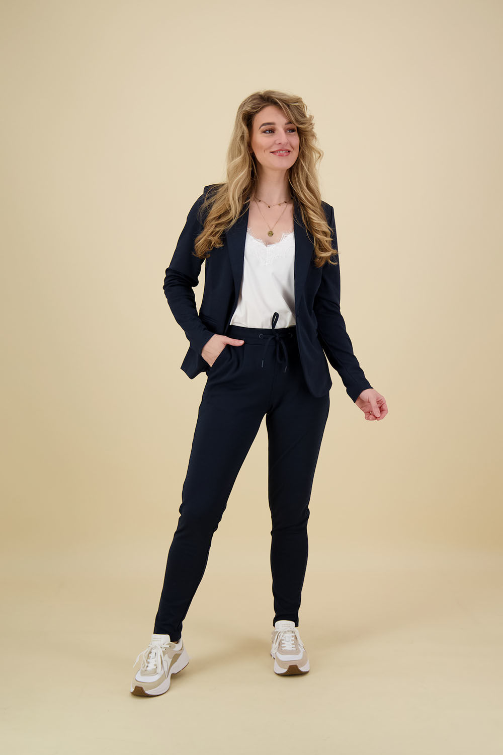 Ichi Blazer Kate Donkerblauw Ichi Blazer Kate Donkerblauw