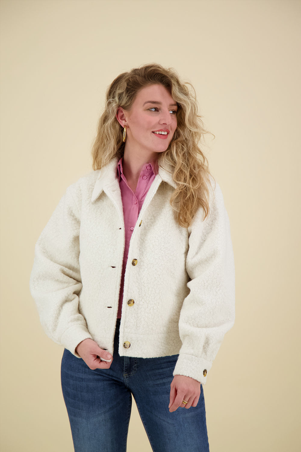 Vive La Femme Blazer Gebroken Wit Vive La Femme Blazer Gebroken Wit