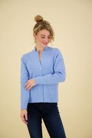 Knitted blazer Blauw