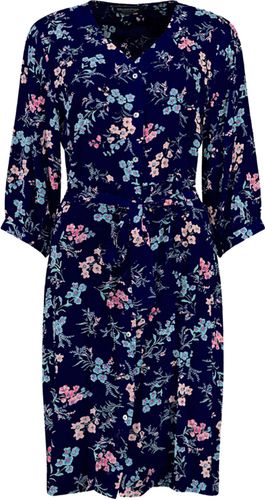 Bloomings Dress 3/4 sleeve printed Blauw