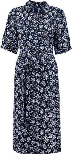 Bloomings dress woven w/collar printed Blauw