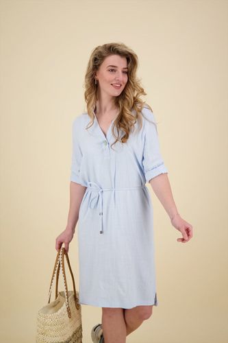 Bloomings dress woven w/ roll up Blauw
